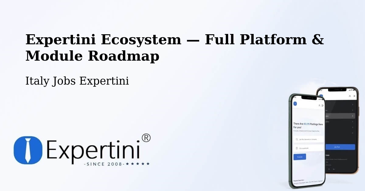 Expertini Ecosystem — Full Platform & Module Roadmap – Offida